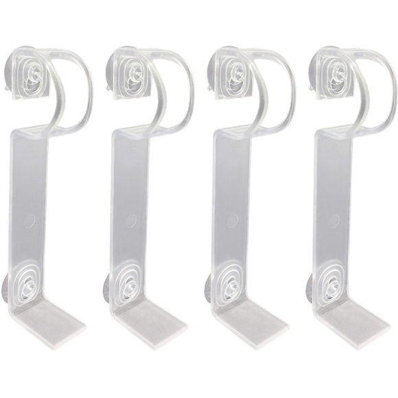 612 Vermont Window Candle Holders wSuction Cups, Plastic L-Shaped Safety Bracket - Picture 4 of 5
